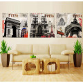 3 Panel Wall Art Oil Painting Paris Painting Home Decoration Canvas Prints Pictures for Living Room Framed Art Mc-261